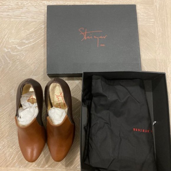 New NIB Walter Steiger Sz EU 35 (US 5) Brown Boots Platform Booties Fall Winter - Picture 4 of 12